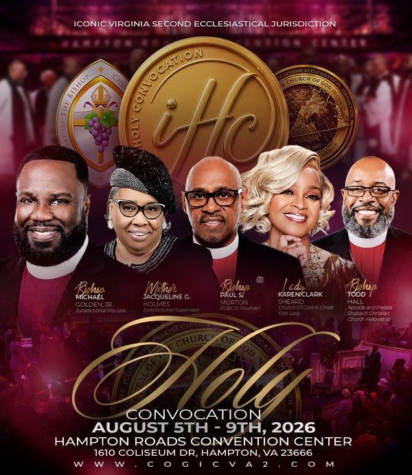 Iconic Virginia Second Ecclesiastical Jurisdiction Holy Convocation 2026 flyer