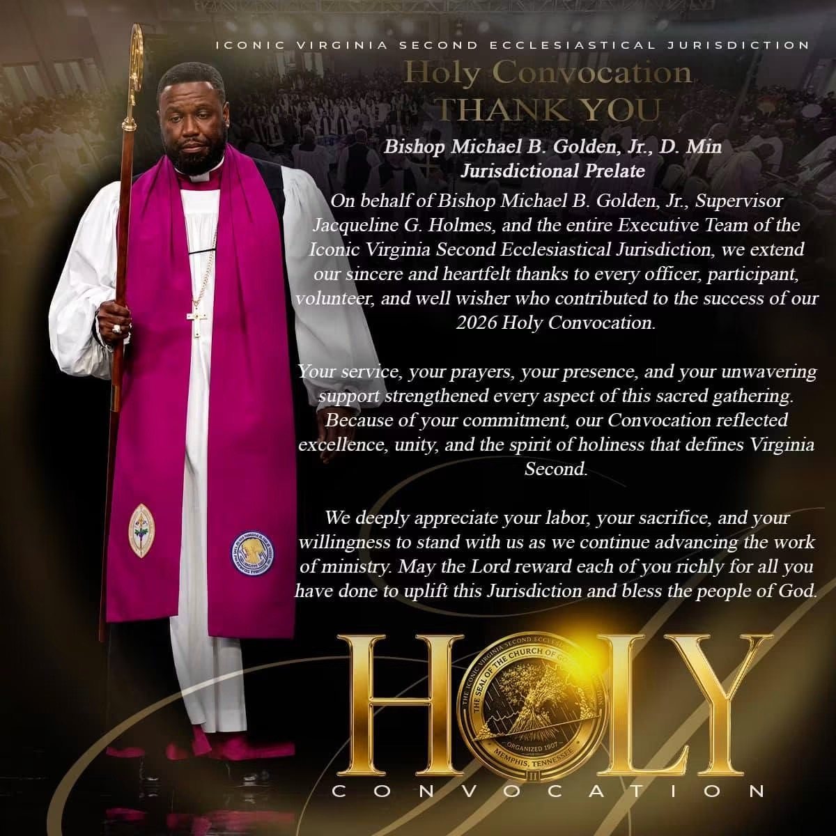 Thank you for supporting Holy Convocation 2026