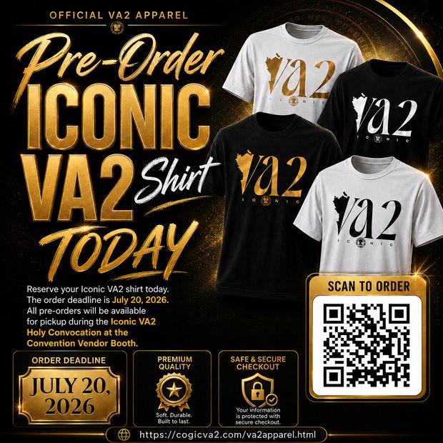 Official VA2 Apparel Pre-Order flyer